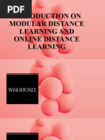 Modular Distance Learning