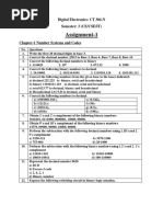 Assignment-1: Digital Electronics: CT 304-N Semester: 3 (CE/CSE/IT)