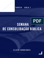 Semana de Consolidação Bíblica Tarefa - Aula 1-2