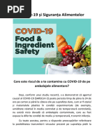 COVID-19 și Siguranța Alimentelor - Care este riscul de a te contamina cu COVID-19 de pe ambalajele alimentare? 