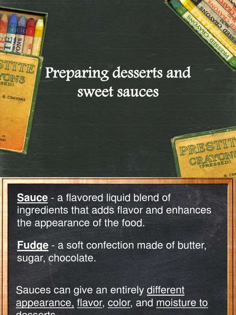 Preparing Desserts and Sweet Sauces PDF Custard Desserts