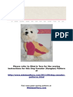 Please Refer To Mimi & Tara For The Sewing Instructions For This Dog Sweater (Ranglan) Pattern at