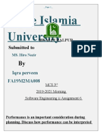 The Islamia University: Submitted To