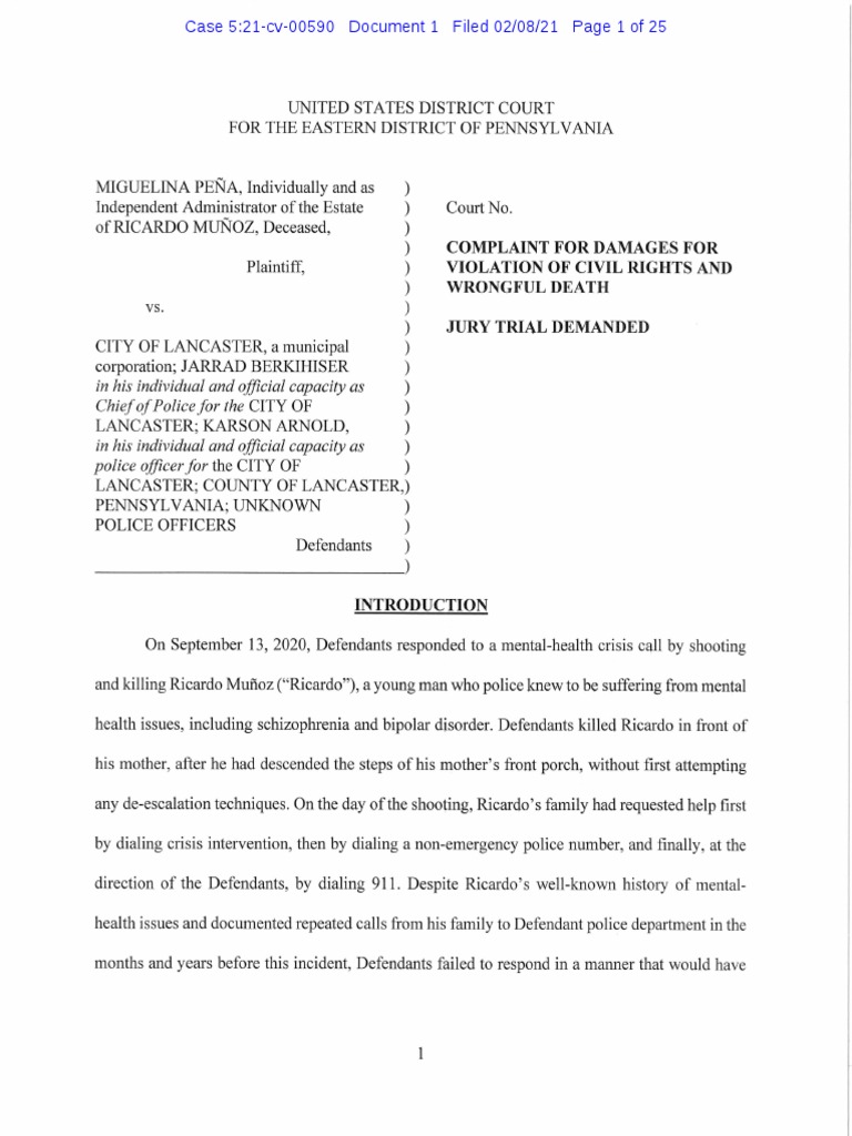 Wrongful death lawsuit filed in officer-involved shooting | fox43.com