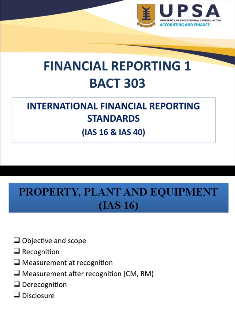Ias 16 & Ias 40-Bact-307-Admin - 2019-2020-1 | PDF | Depreciation ...