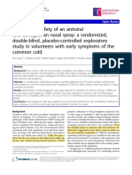 Efficacy and Safety of An Antiviral Iota-Carrageenan Nasal Spray - A Randomized, Double-Blind, Placebo-Controlled Exploratory Study in Volunteers With Early Symptoms of The Comm