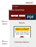 Basic Grammar - Nearpeer MDCAT Notes