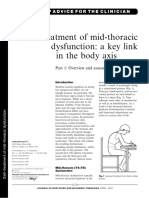 Self Treatment of Mid Thoracic Dysfunction - A Key Link in The Body Axis Part 1