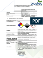 Hoja de Seguridad Solución Viricida Diox-Oro