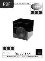 MANUAL NHT SW10 Powered Subwoofer