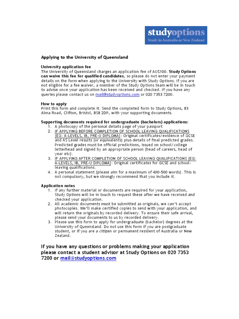 Form Univ Qs | PDF | Diploma | Undergraduate Education