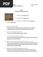 Morada - LM1A - M9 - Philippine Wildlife Species Profile Activity