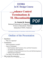 EE5004 A MS in IC Design Course: Impedance Control Terminations & TL Discontinuities