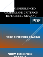 Norm Referenced Grading and Criterion Referenced Grading