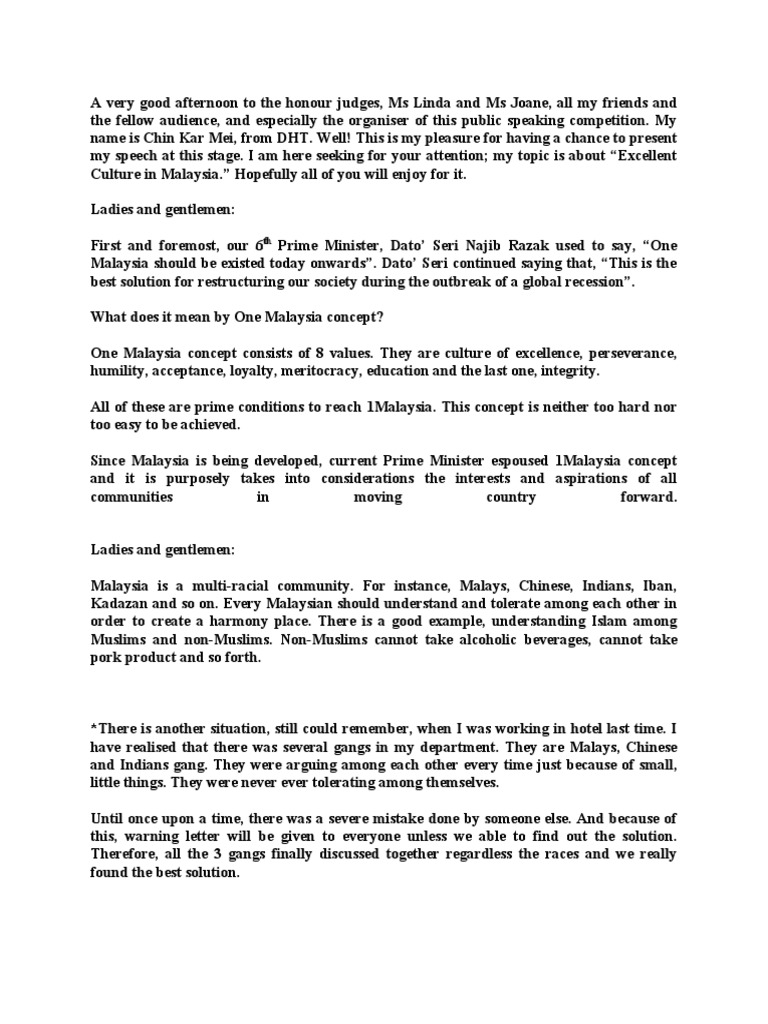 Essay on culture in malaysia