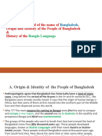 Lecture 3 Origin of The Name of Bangladesh, Bangla Language & People of Bangladesh