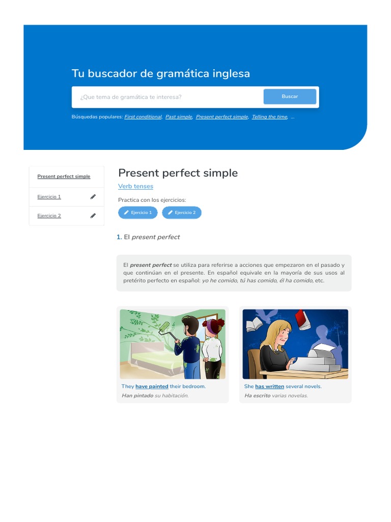 Estructura y uso del Present Perfect | PDF | Verbo | Gramática
