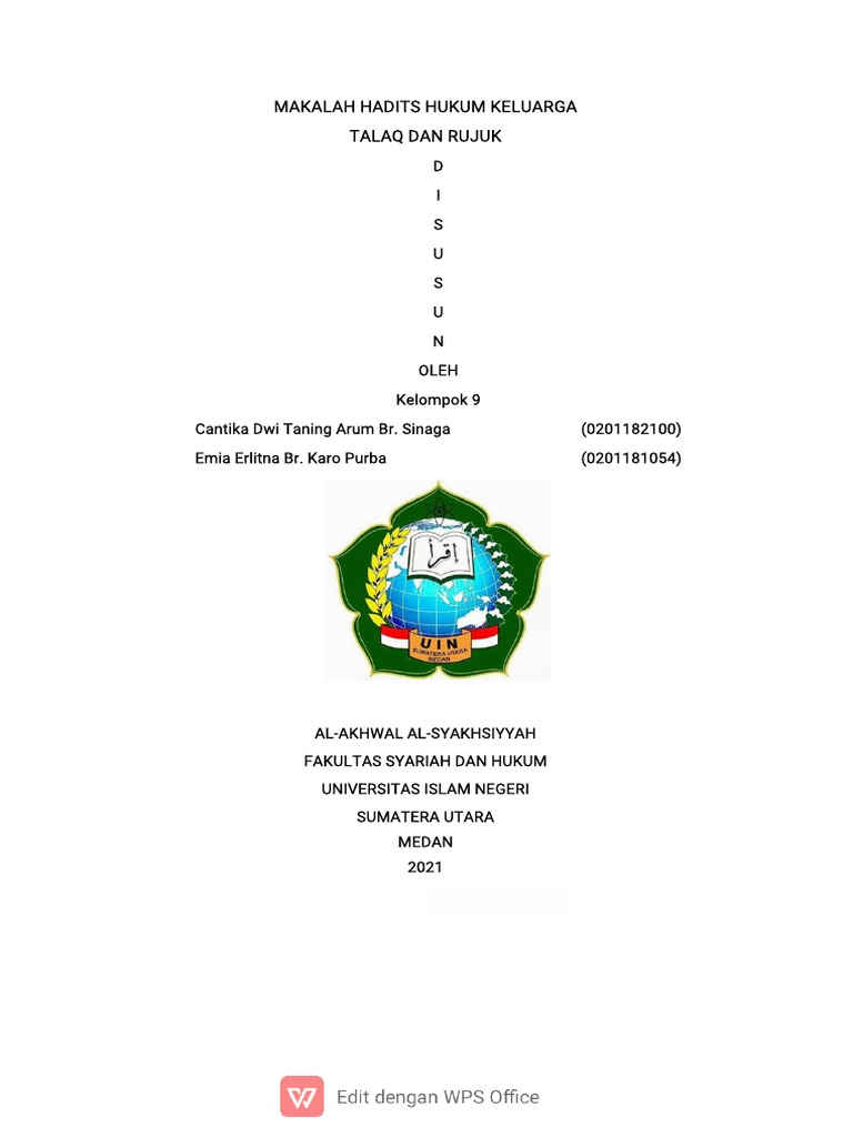 Talak Dan Rujuk Kelompok 9 | PDF