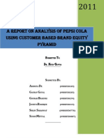 A Report On Analysis of Pepsi Cola Using Customer Based Brand Equity Pyramid