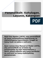 Pananaliksik - Kahulugan, Layunin, Pamamaraan