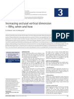 Increasing Occlusal Vertical Dimension - Why, When and How: D. R. Bloom and J. N. Padayachy