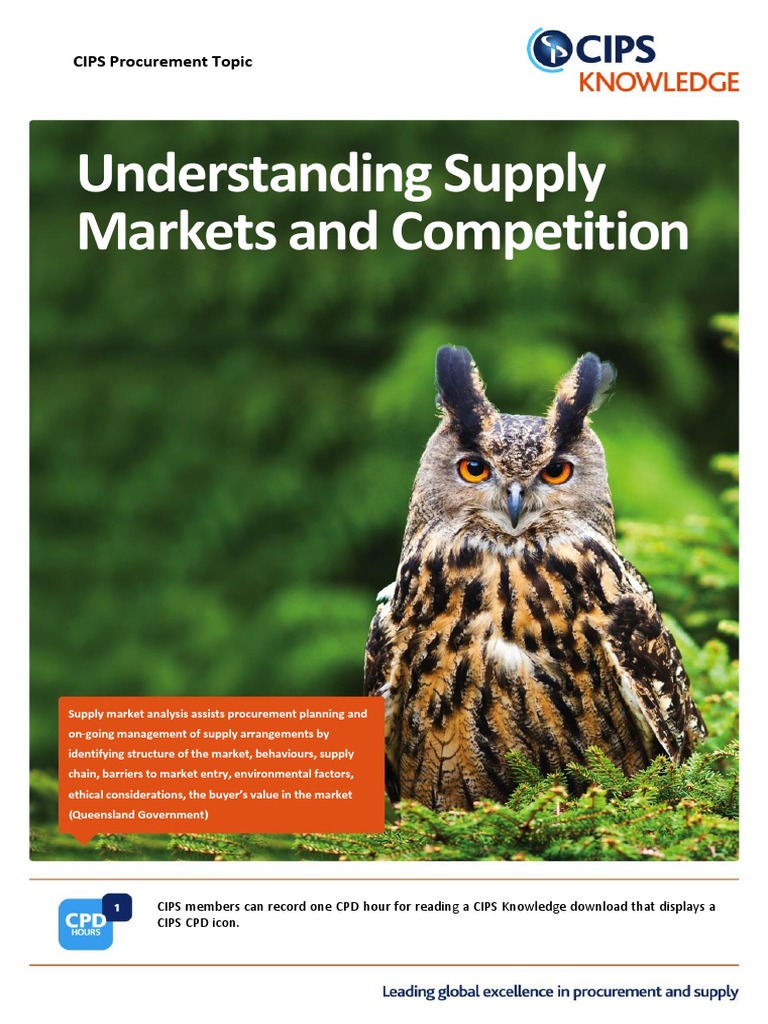Understanding - Supply - Markets - and - Competition CIPS | PDF ...