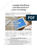 Cómo Instalar WordPress en Un Servidor Local en 5 Pasos Con Xampp