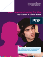 Lived Experience Leading The Way: Peer Support in Mental Health