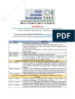 Programación XXVI Jornada Acuicultura