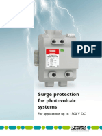 Surge Protection For Photovoltaic Systems: For Applications Up To 1500 V DC