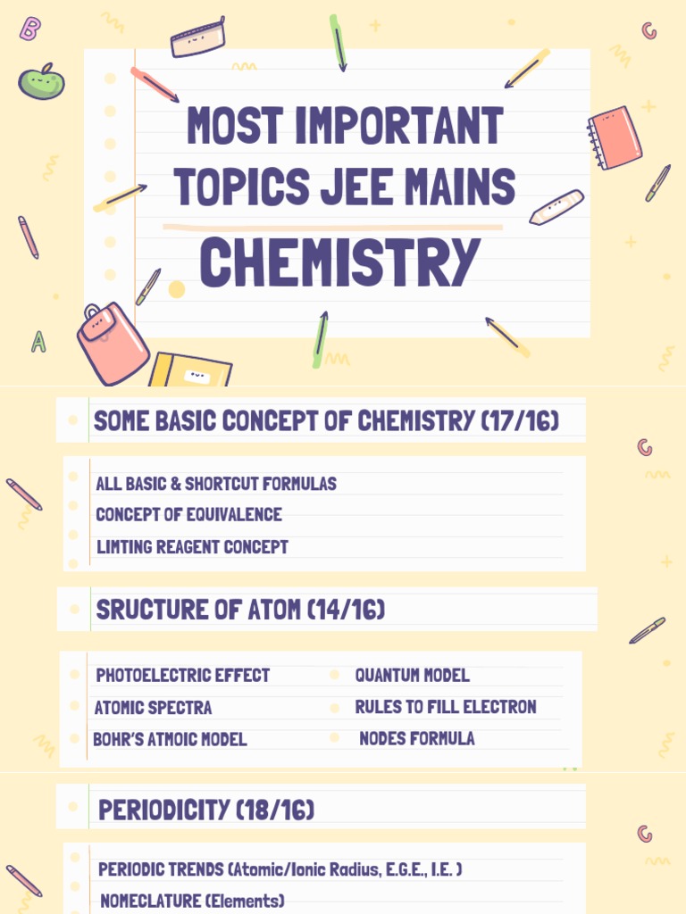 Chemistry Most Important Topics For JEE MAINS | PDF | Amine | Chemical ...