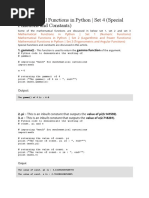 Mathematical Functions in Pytho3