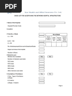 Hospital Document Hospital Infrastructure CheckList