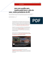 g1 Globo Com Economia Noticia 2021-02-09 Novo Gasto Com Auxilio Sem Compensacao Pode Levar A Alta Da Selic Indica Presidente Do BC GHTML