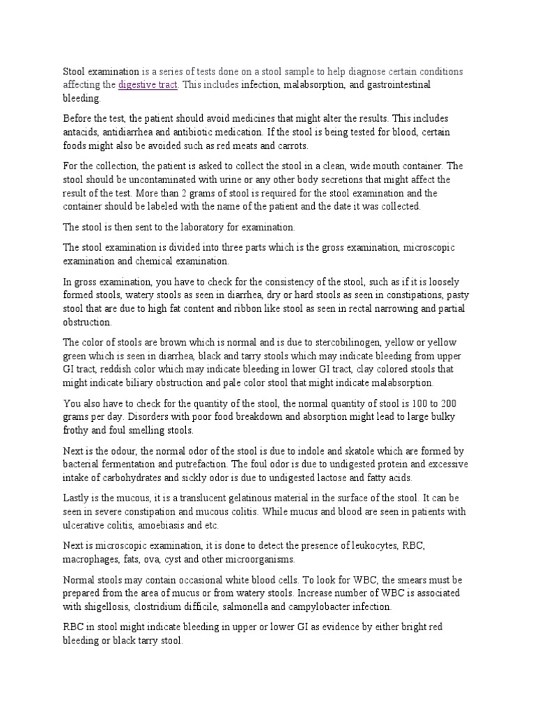 A Comprehensive Guide to Stool Examination An Overview of the Gross