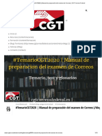 #TemarioCGT2020 - Manual de Preparación Del Examen de Correos - CGT Correos Federal