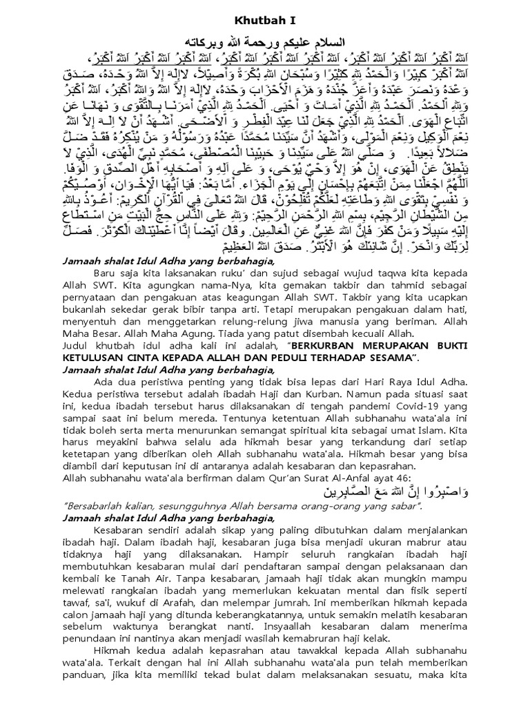Khutbah Idul Adha PDF