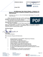 19008-18 Contractor JV's Request For Provision of Required Foundation - Retaining Structure For Gantry Structure.