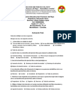 Evaluación Final Educacion Fisica 6° y 7°