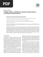 Review Article: Usability Studies On Mobile User Interface Design Patterns: A Systematic Literature Review