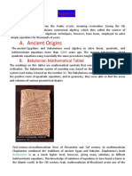 Algebra I. History: B. Babylonian Mathematical Tablet