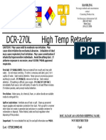 DCR-270L High Temp Retarder Label