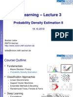 Machine Learning - Lecture 3: Probability Density Estimation II