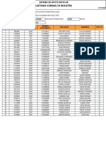 Listado Consulta Boletín: No. Tipo Documento Número Documento Apellidos Nombres Código Estudiante