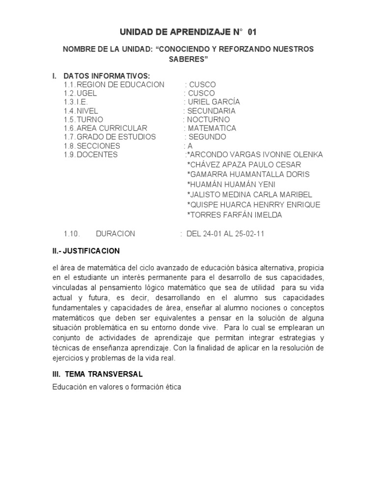PROGRAMACION ANUAL1 Doris | PDF | Geometría | Ángulo