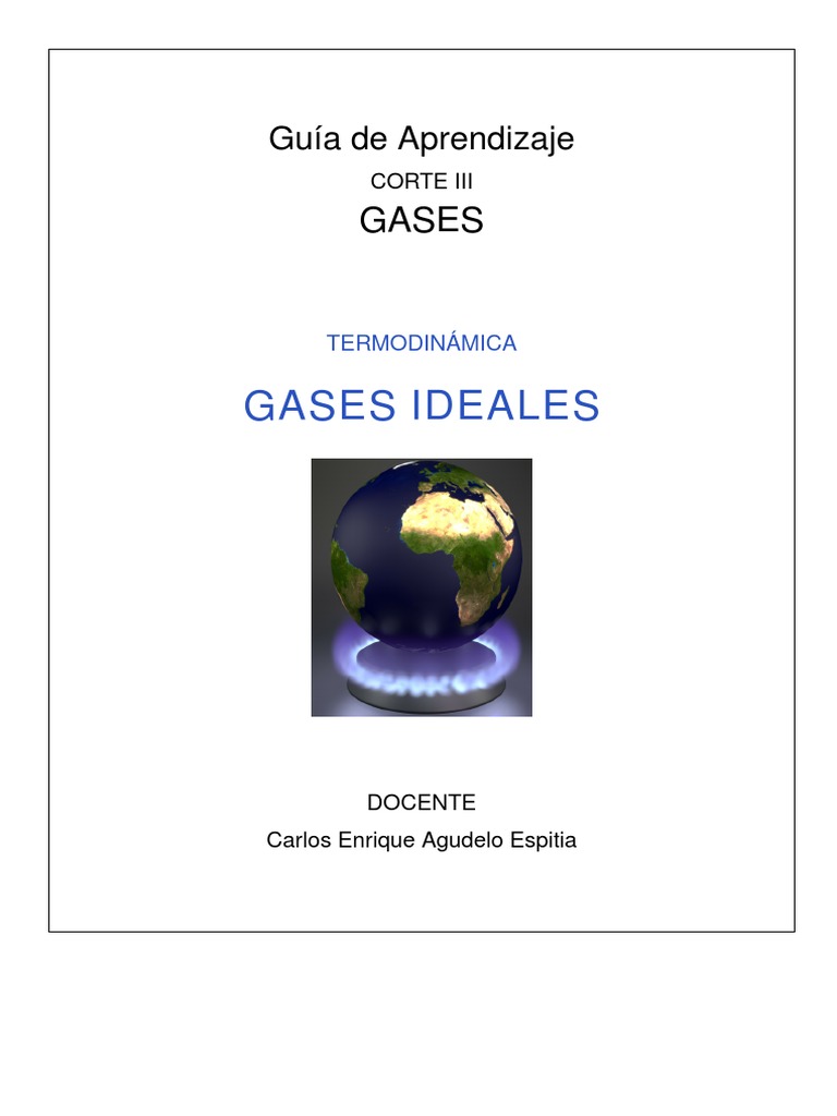 Guía de Gases Ideales y Termodinámica | PDF | Gases | Temperatura