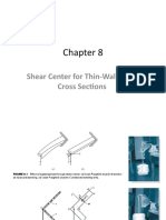 Shear Center For Thin-Wall Beam Cross Sections