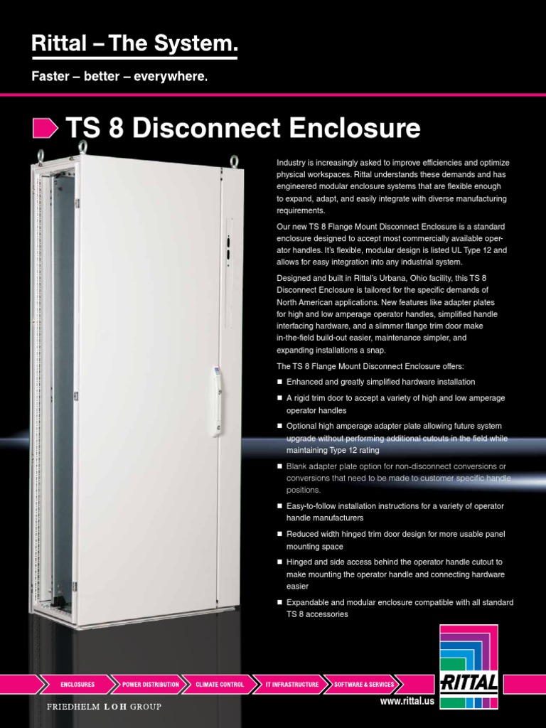 TS 8 Flange Mount Disconnect Enclosure | PDF | Manufactured Goods