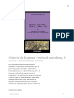 Historia de La Prosa Medieval Castellana II