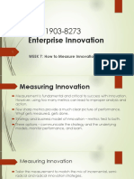 MBIE 8273 - Enterprise Innovation - Week 7